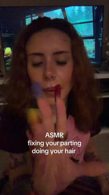 ASMR parting and clipping your hair, fixing your parting for you!! i feel like i