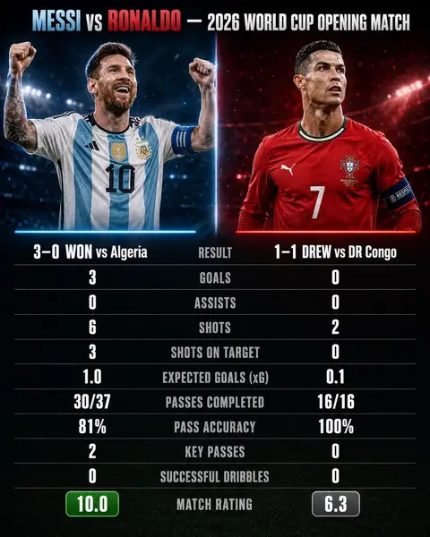 These are the stats from the opening game of what is likely the last World Cup f