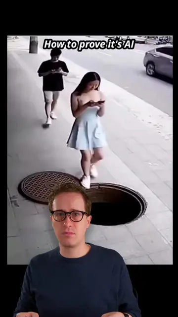 How to prove simple videos are AI #accident #funny #ai #chatgpt #foryou This vid