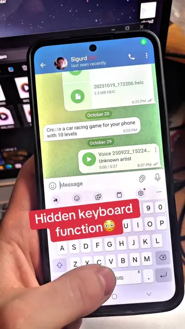 Hidden keyboard function on Samsung Galaxy #android #keyboard #creatorsearchinsi