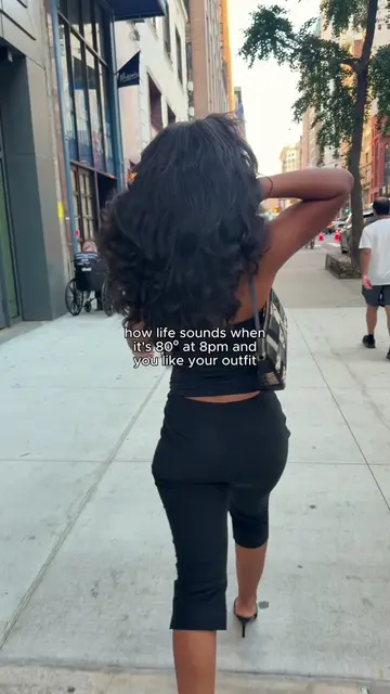 Summer evenings in the city wearing a capri pant and heels on my way to cocktail
