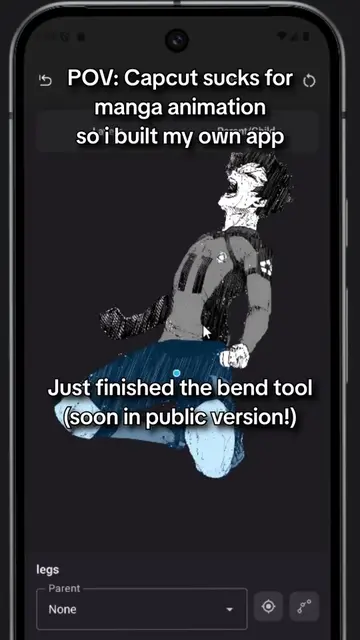 stay tuned for new bend tool in my manga animation app! #manga #animation #manga