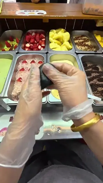 Street Food Fruit Mochi #mochi #streetfood #food #asmr #fyp  