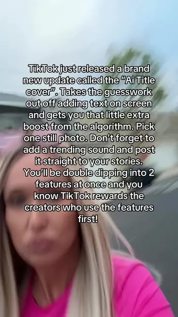 TikTok’s “Ai Title cover”. New Tik tok feature. Small creators try this! 🫶 #tik