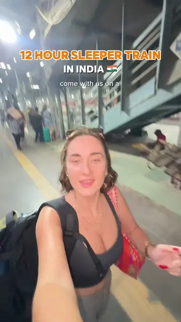 Whyyyy didn’t we just fly 💀😅 come with us on a 14 hour sleeper train in INDIA 