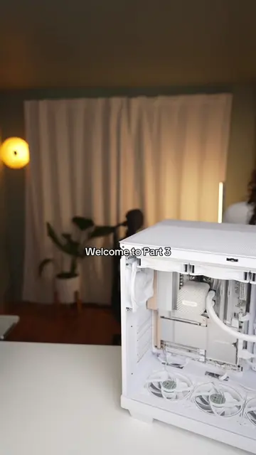 Building the quietest white PC part 3 #Tech #techgirl #pcbuild #pcgaming #gaming