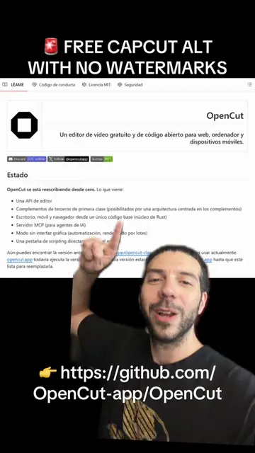 🚨 FREE CAPCUT ALT WITH NO WATERMARKS  OpenCut is the open-source video editor t