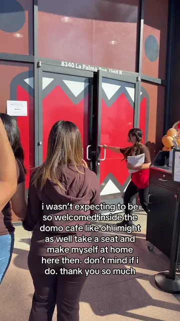 i loved this hostess’ energy at the domo cafe lol! she was so me in the first tw
