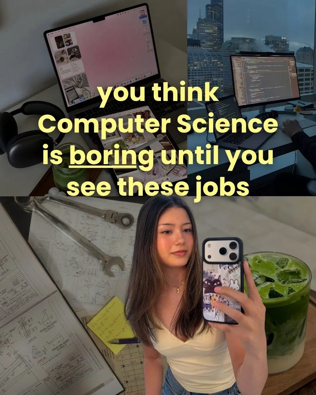 and you can do all of these just with a computer science major majority of stude