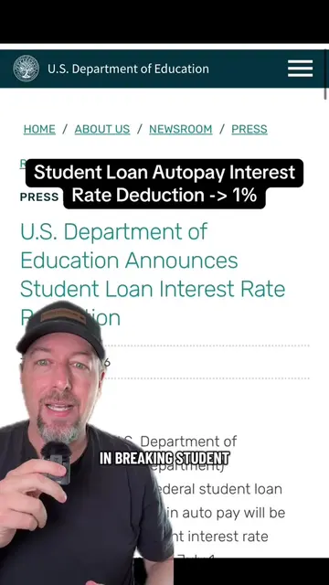 Department of Education announces they are boosting the autopay interest rate re