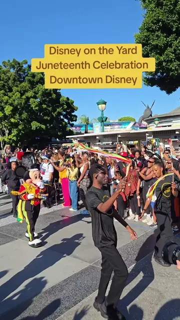 Disney On the Yard Juneteenth celebration with Mickey Mouse & Marching Band #mic