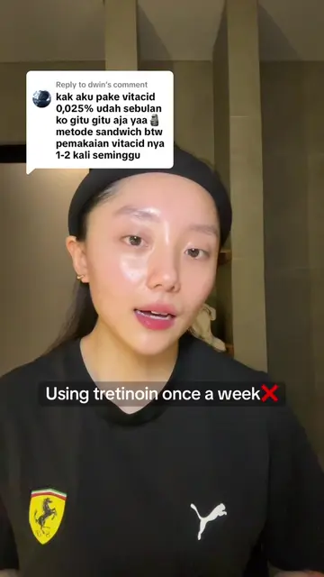 Replying to @dwin Using tretinoin once a week may be holding you back from seein