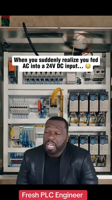 PLC Engineer : When you suddenly realize you fed AC into a 24V DC input… 😳 #plc