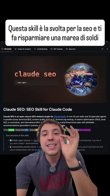 Ho usato questa skill SEO per Claude Code / Codex sui miei progetti e mi sono tr