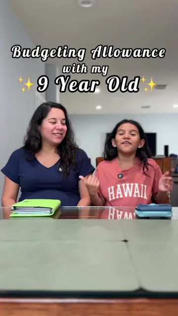 ✨Allowance Binder is linked in my bio. 💚 I just realized she’s been budgeting f