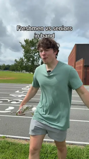 It’s so different #band #bandkids #freshmen #seniors #school 