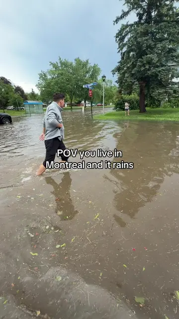 My fave way to come home from a trip ❤️. #montreal #flood