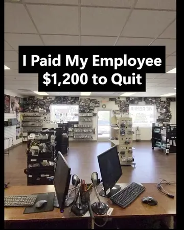 I paid my employee $1,200 to quit. 😅 Before you get mad, hear me out... Today w