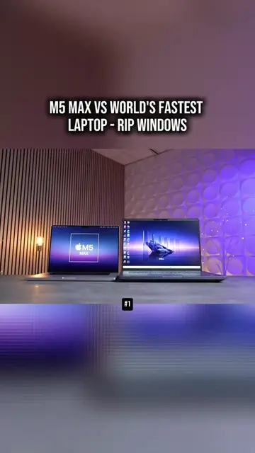 M5 MAX VS WORLD'S FASTEST LAPTOP - RIP WINDOWS.... #fyp #mac #apple #windows #la