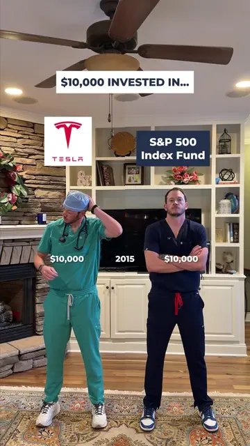 $10,000 Invested In Tesla Vs. Index Funds 📈 So should you put all your money in