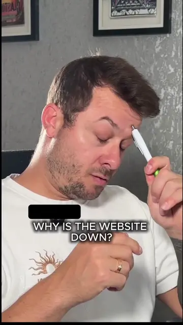 The website went down. The domain's in Pauline's name. Pauline left two years ag