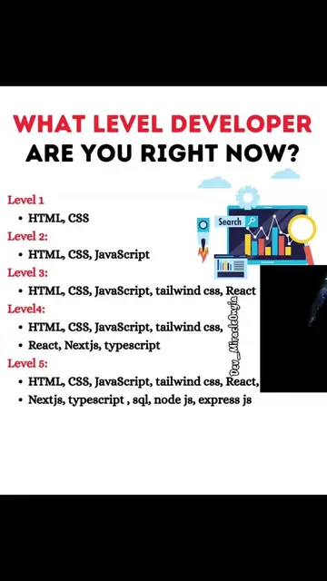 What level Developer are you right now? #webdeveloper #html #programming #fronte