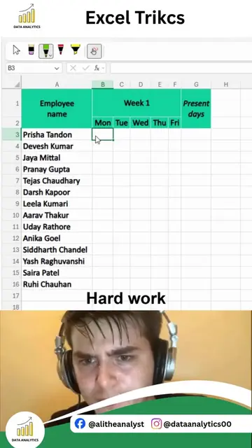 EXCEL ATTENDANCE TRACKER USING CHECKBOXES Still marking attendance manually? Cre