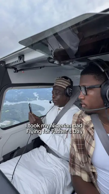 He was very chill, didn’t even flinch. #africanparents #nigerianpilot #FathersDa
