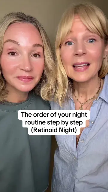 This is the order of your night routine. Retinol night! Step 1: Double Cleanse. 