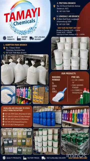 *Tamayi Chemicals PTY LTD ORIGINAL* Manufacturer, Distributor & Wholesaler of: •