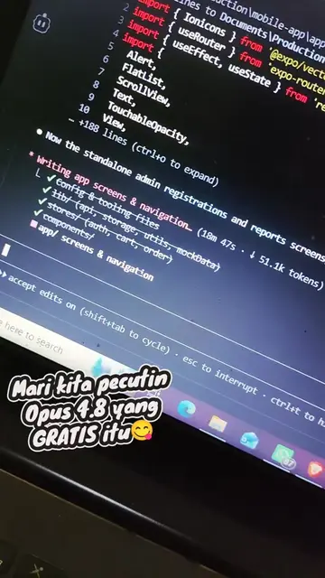 Sekali prompt langsung 50rb+ token claude opus🤣 #claude #claudeai #vibecoding #