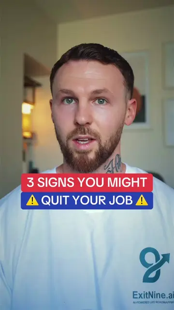 3 SIGNS YOU MAY QUIT YOUR JOB ⚠️  @Exitnine.ai #iquitmyjob #quityourjob #escapet