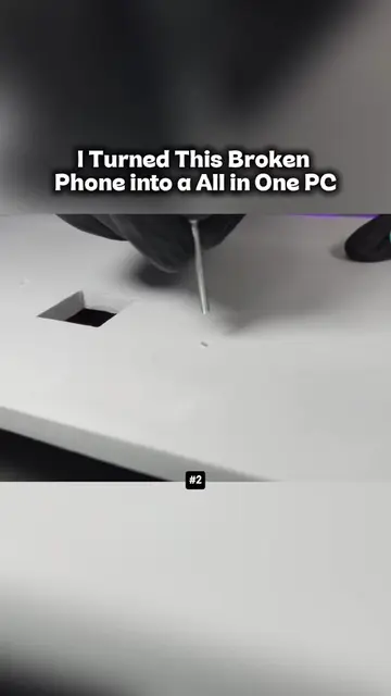 I Turned This Broken Phone into a All in One PC.... #fyp #pcgaming #broken #smar