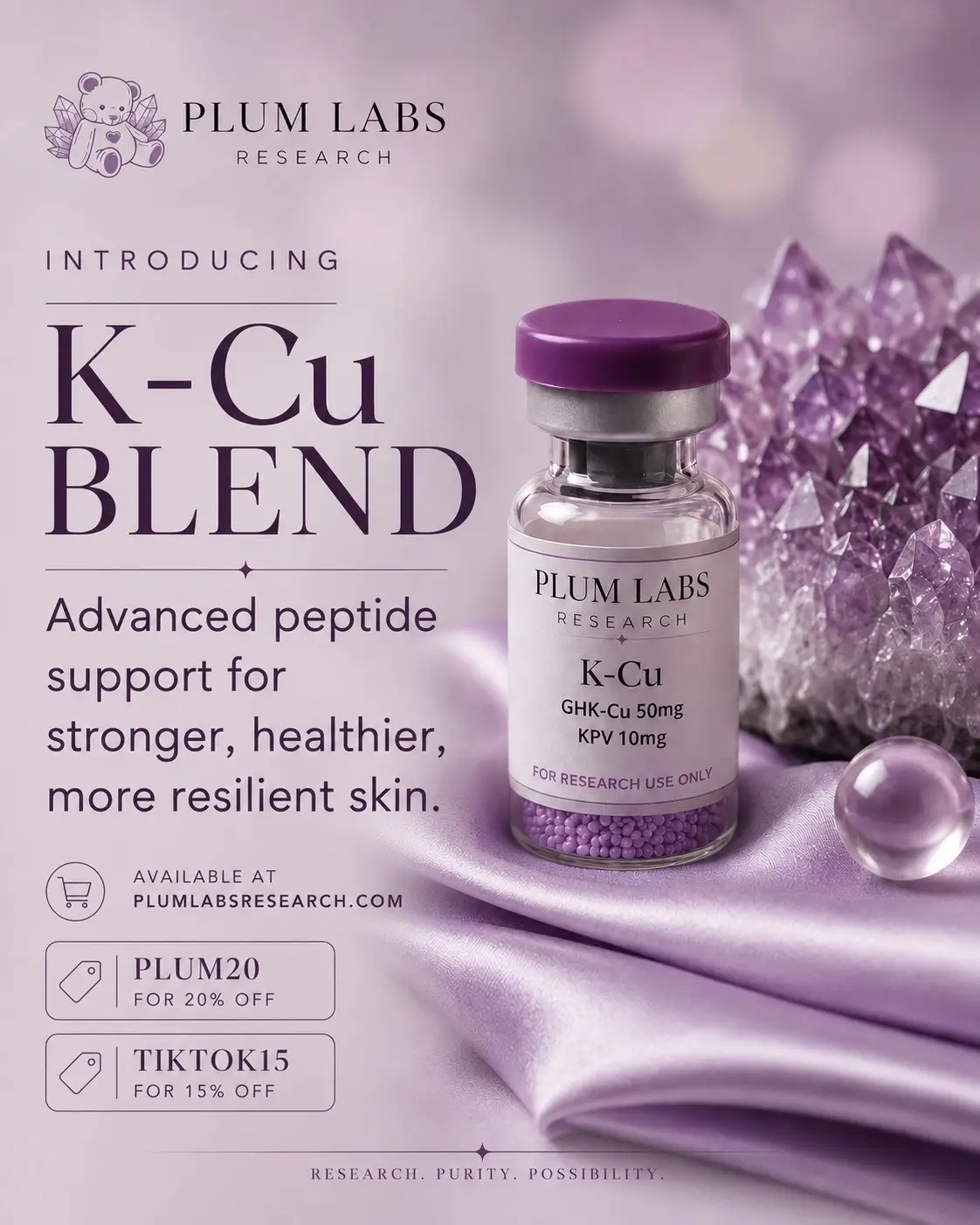 ✨ Introducing K-Cu Blend ✨ GHK-Cu 50mg + KPV 10mg Thoughtfully curated support f