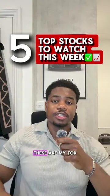 Top 5 Stocks To Watch This Week!🤩 #stocks #investing #PersonalFinance #stocktok