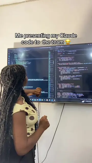 Me presenting my Claude code to  the team🤣😆  #coding #codingmemes #programming