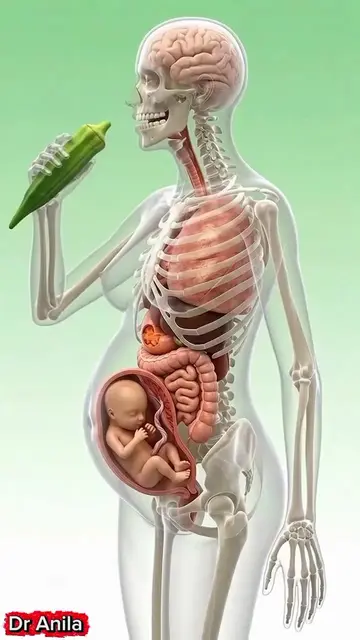 What Happened Inside your Body When you Eat Okra During pregnancy 🤰 #babygrowth