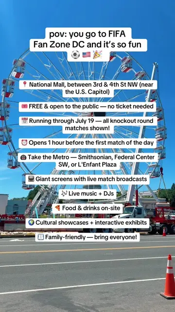 ⚽🇺🇸 The FIFA World Cup Fan Zone is LIVE on the National Mall in DC and it's gi
