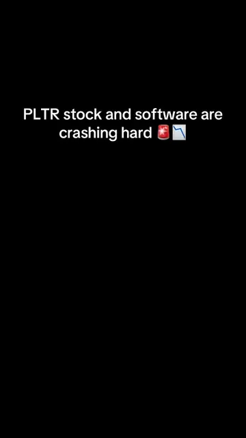 PLTR stock and software stocks are in trouble 📉🚨 #stocks #investing #trading 