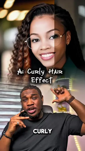 How to do the viral Ai curly effect here on TikTok  #aicurlyhair #ai #filter #vi