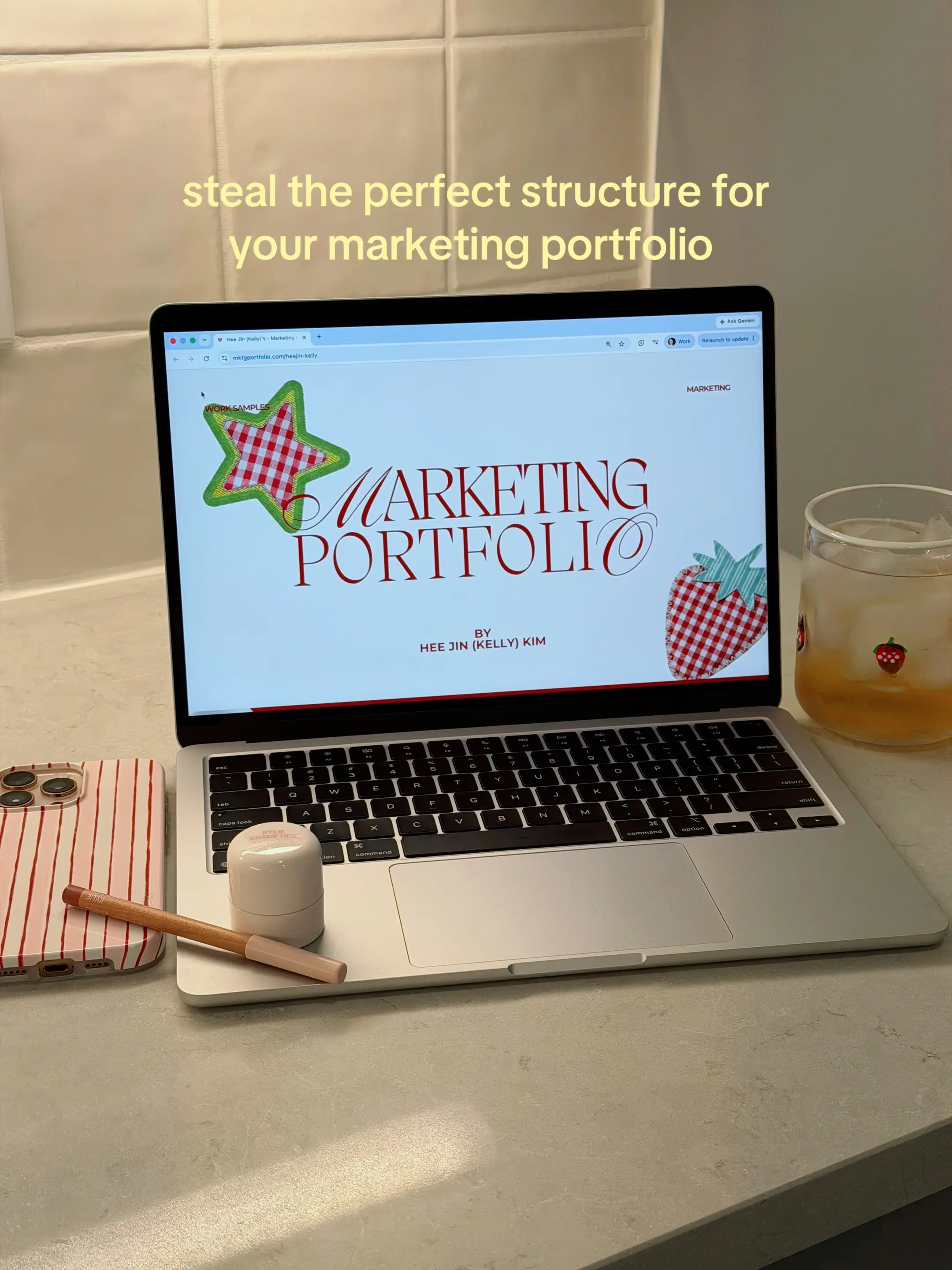 Marketing girlie, if you’re building your marketing portfolio for landing a mark