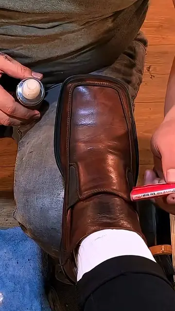 Shoe revival No replacing this one 👞 #asmr #leathercleaning #asmrcleaning #shoe