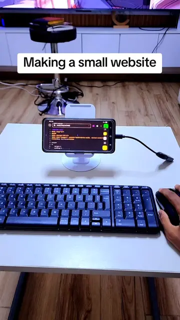 making a small website on a phone #programmer #programming #learningcodeforbegin
