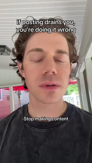 your content quietly drains you because every post is a tiny performance of some