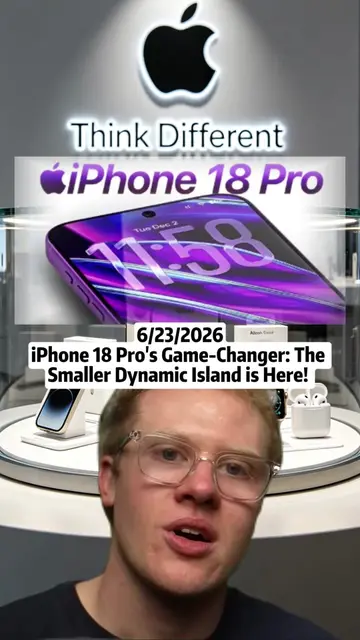 iPhone 18 Pro's Game-Changer: The Smaller Dynamic Island is Here! 📱✨ #iPhone18 