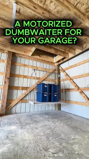 A motorized dumbwaiter for your garage? 🤯 Stop treating attic day like an extre