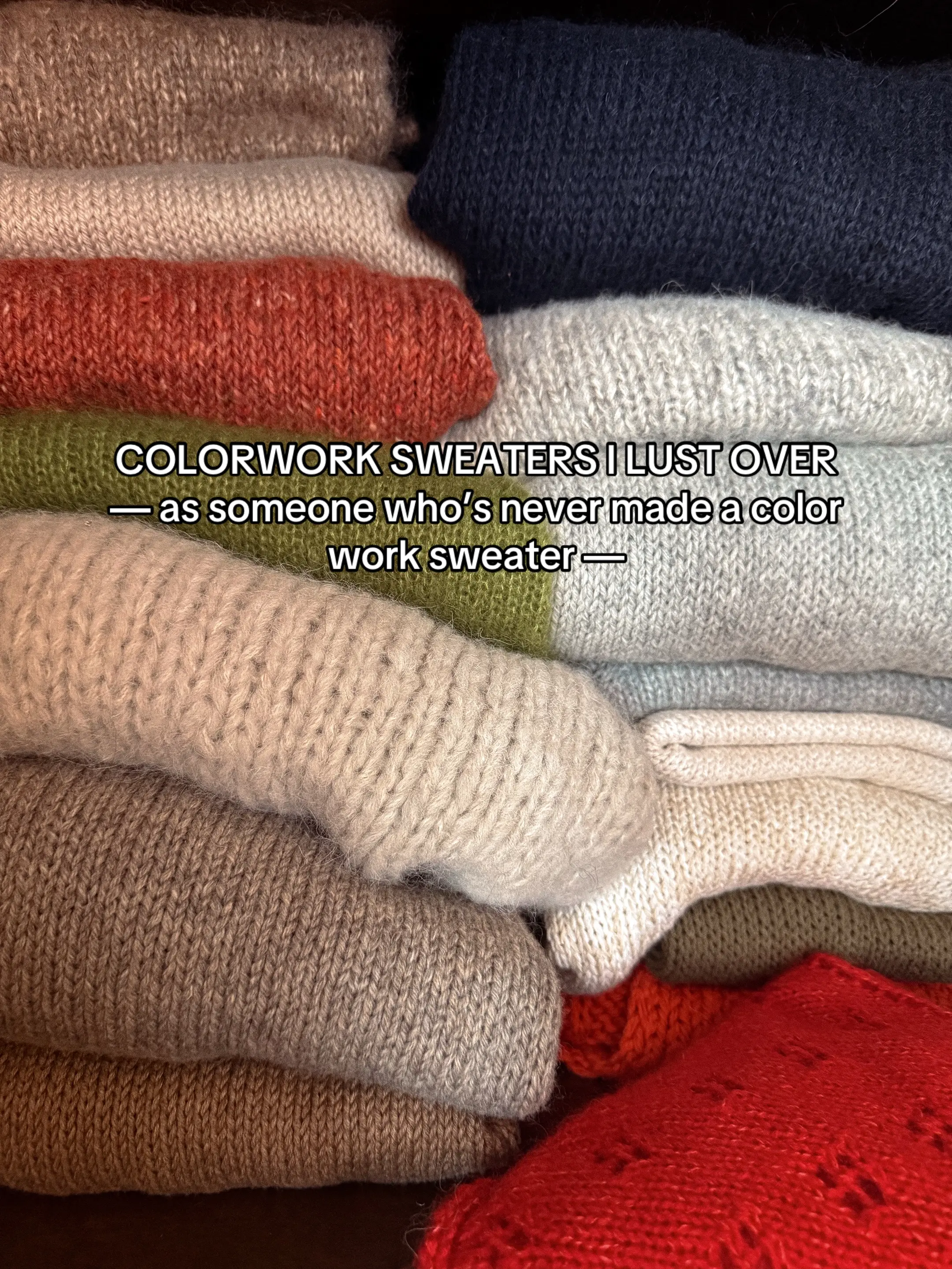 colorwork sweaters I dream about. how hard can it be? 🥲 #colorwork #knittok #kn