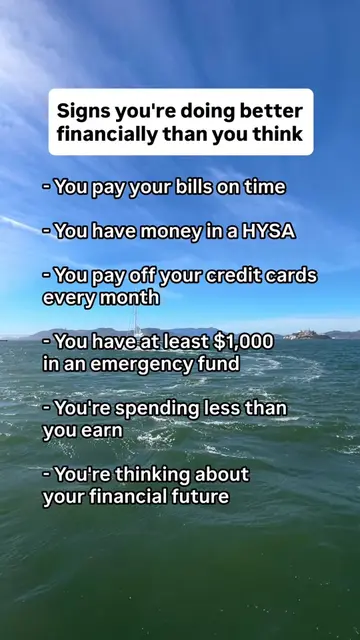 The signs of financial progress aren’t always flashy. If you’re avoiding high in