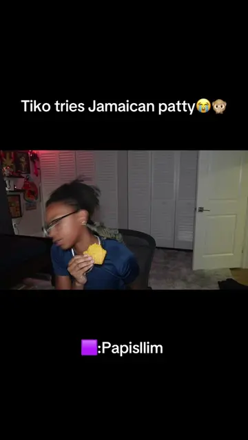 Safe to say, Tiko likes Jamaican patties #foryou #foryoupage #monkey #streamerun