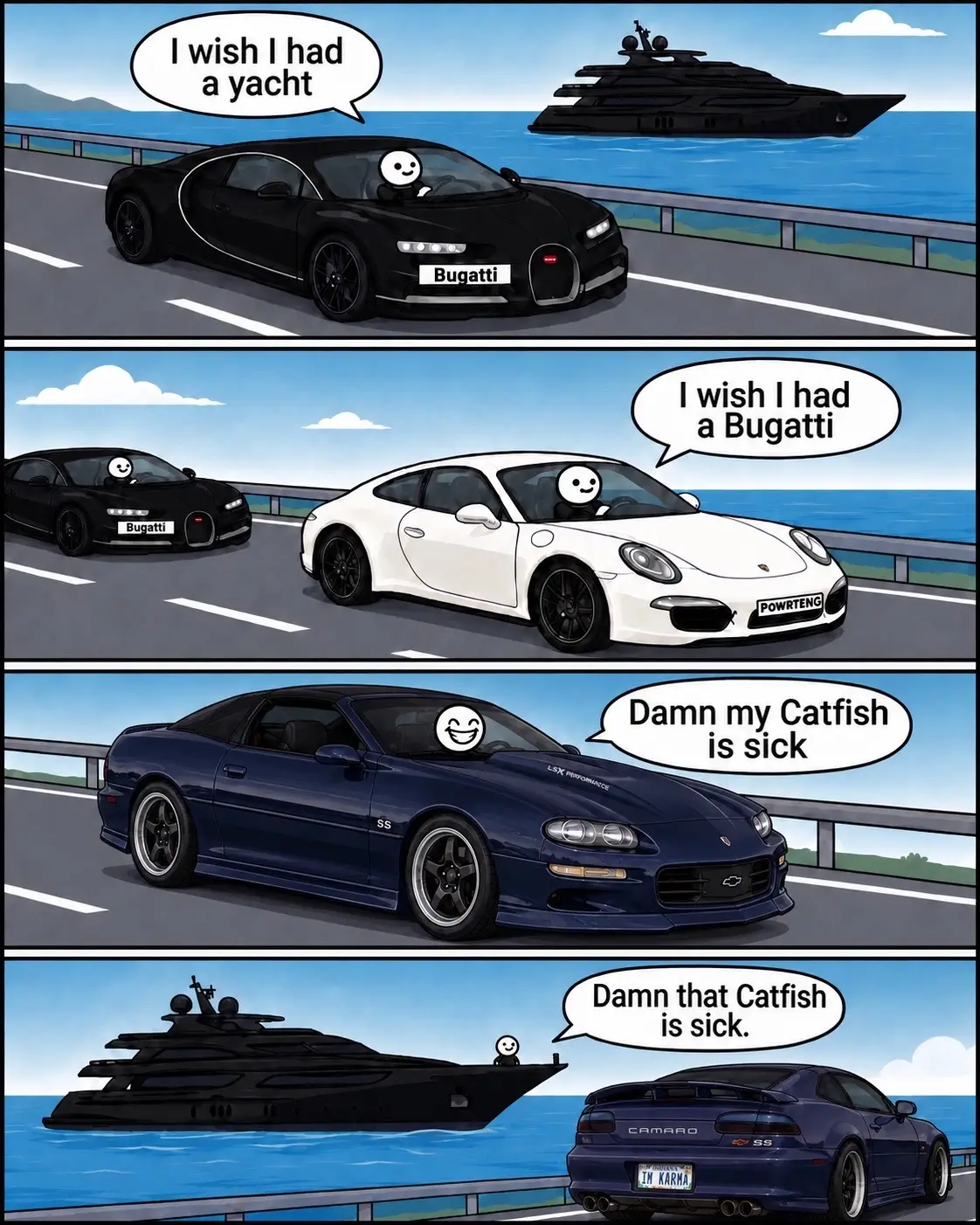Some people dream about yachts. Some dream about Bugattis. Me? I’m still over he